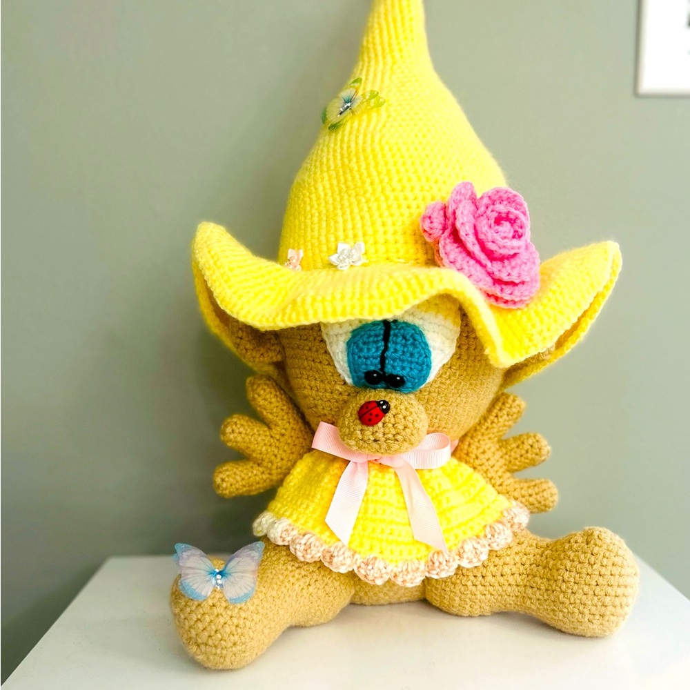 Handmade Crochet Springtime Gnome